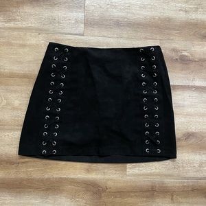 Black mini skirt